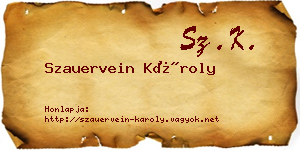 Szauervein Károly névjegykártya
