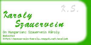 karoly szauervein business card