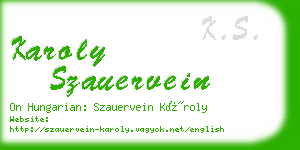 karoly szauervein business card